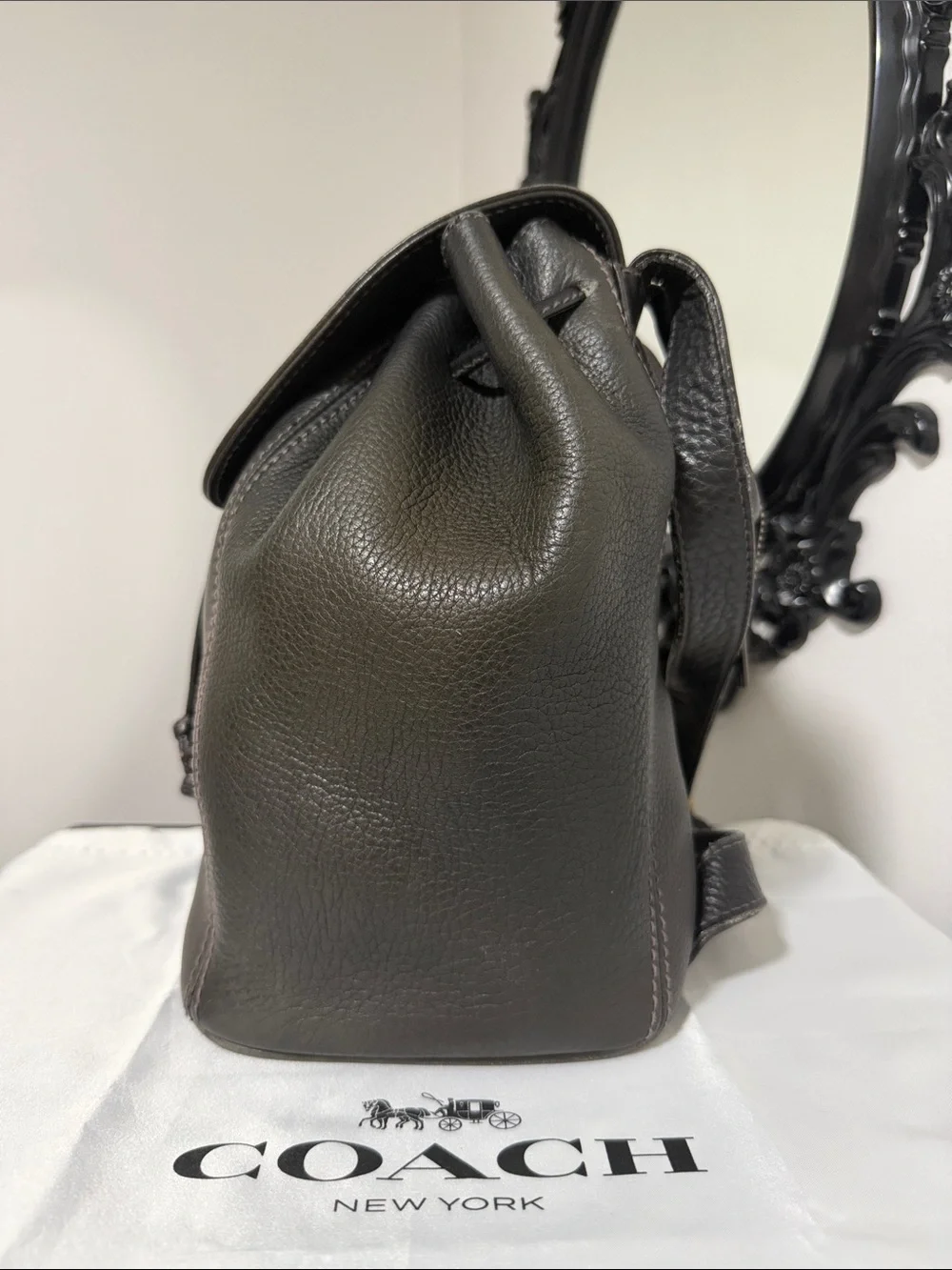 Coach Two-Tone Brown Leather Backpack